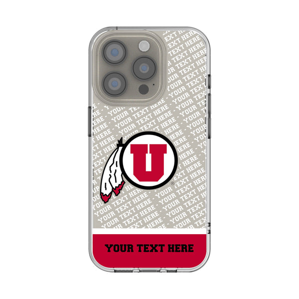University of Utah Utes Personalized EndZone Plus iPhone Clear Phone Case for Apple iPhone