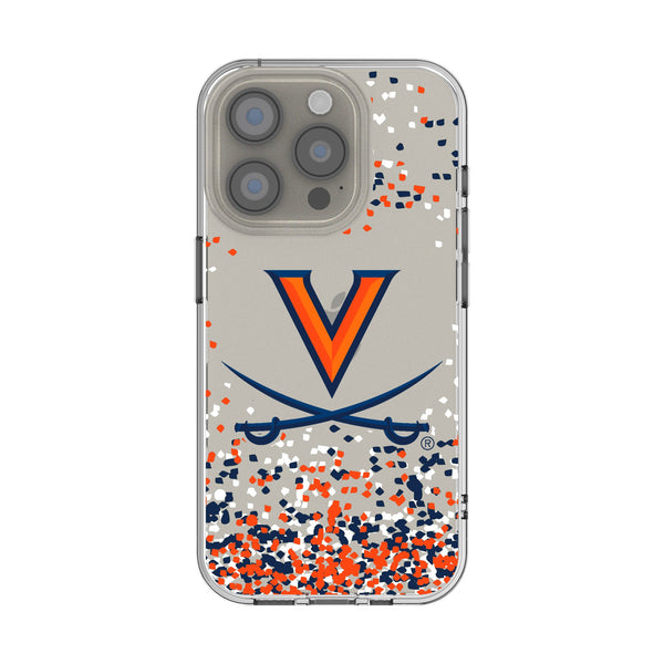 University of Virginia Cavaliers Confetti iPhone Clear Phone Case for Apple iPhone