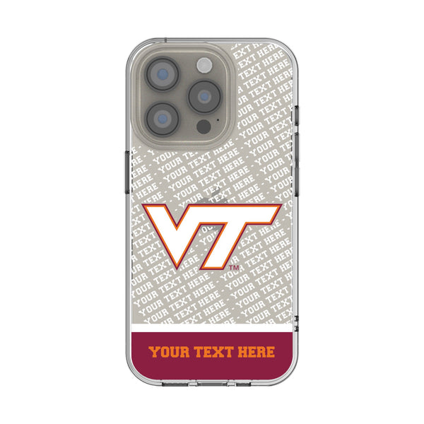 Virginia Tech Hokies Personalized EndZone Plus iPhone Clear Phone Case for Apple iPhone