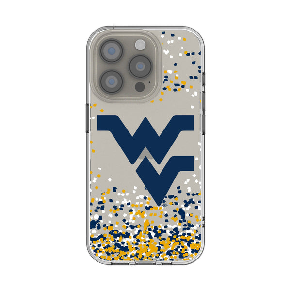 West Virginia University Mountaineers Confetti iPhone Clear Phone Case for Apple iPhone