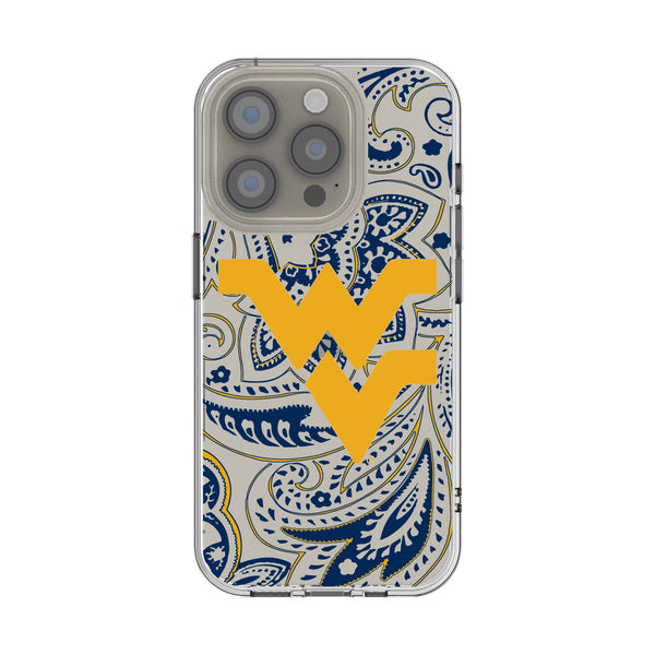 West Virginia University Mountaineers Paisley iPhone Clear Phone Case for Apple iPhone