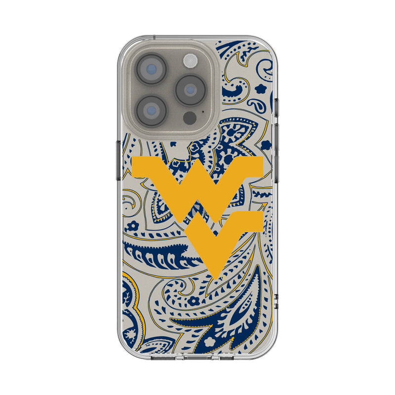 West Virginia University Mountaineers Paisley iPhone Clear Phone Case for Apple iPhone