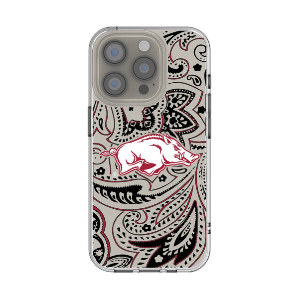 University of Arkansas Fayetteville Razorbacks Paisley iPhone Clear Phone Case for Apple iPhone