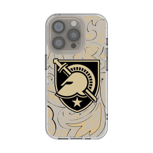 United States Military Academy Black Knights Paisley iPhone Clear Phone Case for Apple iPhone