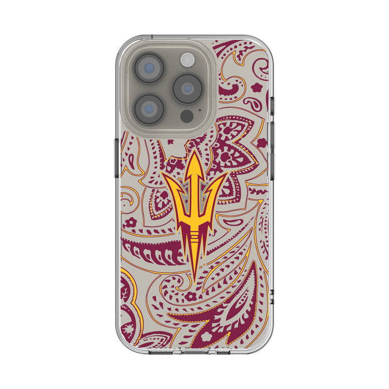 Arizona State University Sun Devils Paisley iPhone Clear Phone Case for Apple iPhone