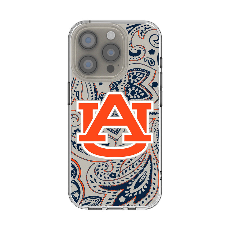 University of Auburn Tigers Paisley iPhone Clear Phone Case for Apple iPhone