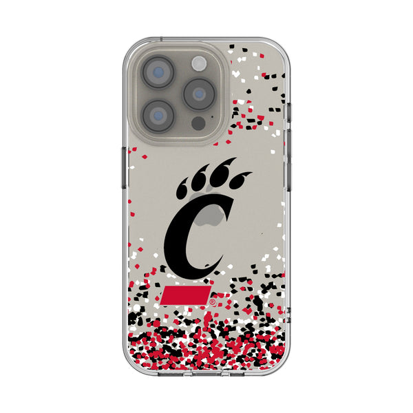 University of Cincinnati Bearcats Confetti iPhone Clear Phone Case for Apple iPhone