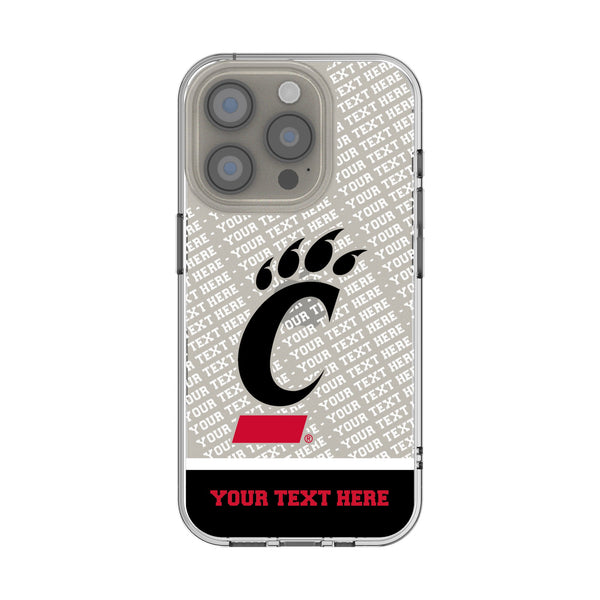 University of Cincinnati Bearcats Personalized EndZone Plus iPhone Clear Phone Case for Apple iPhone