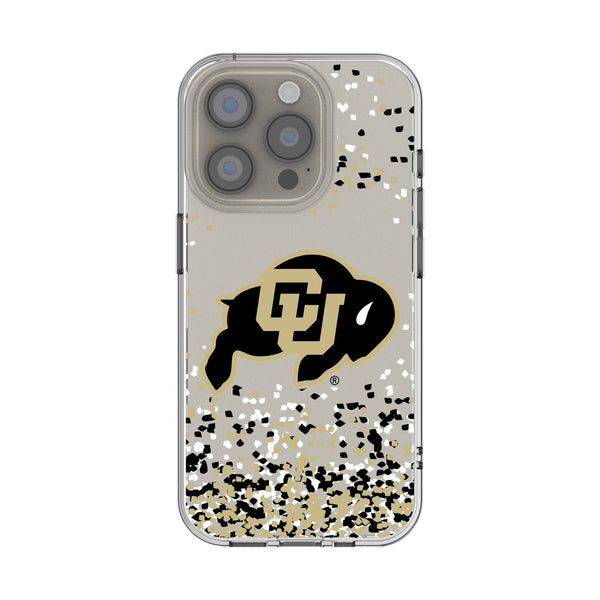 University of Colorado Buffaloes Confetti iPhone Clear Phone Case for Apple iPhone