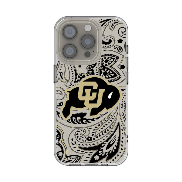 University of Colorado Buffaloes Paisley iPhone Clear Phone Case for Apple iPhone