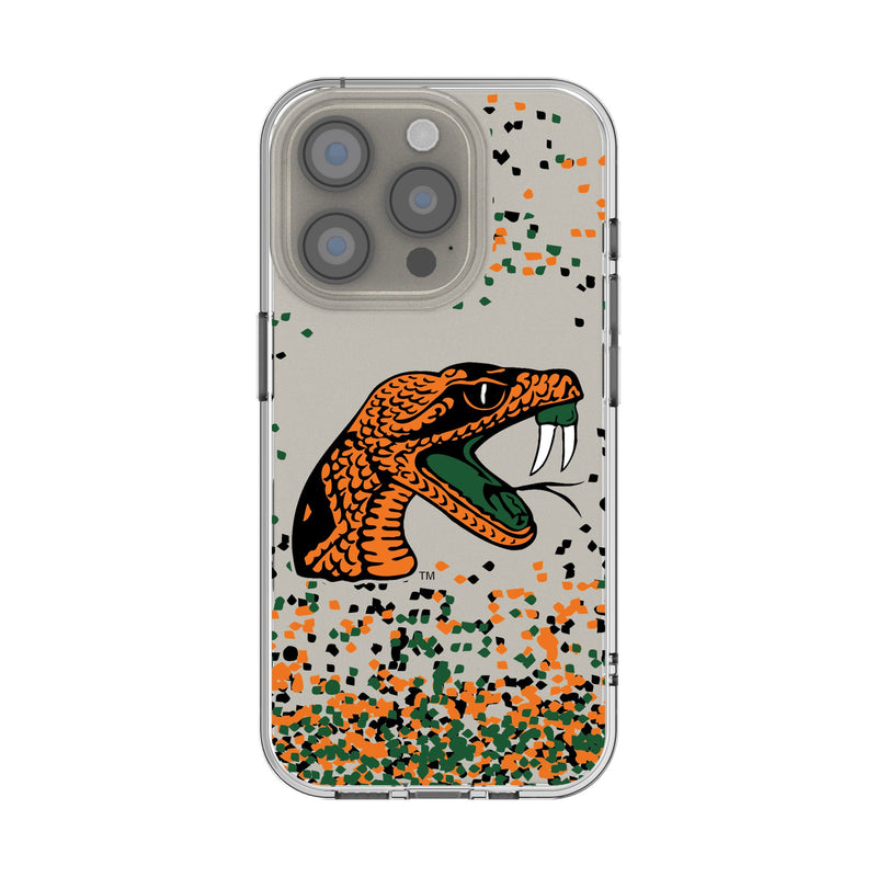 Florida A&M University Rattlers Confetti iPhone Clear Phone Case for Apple iPhone
