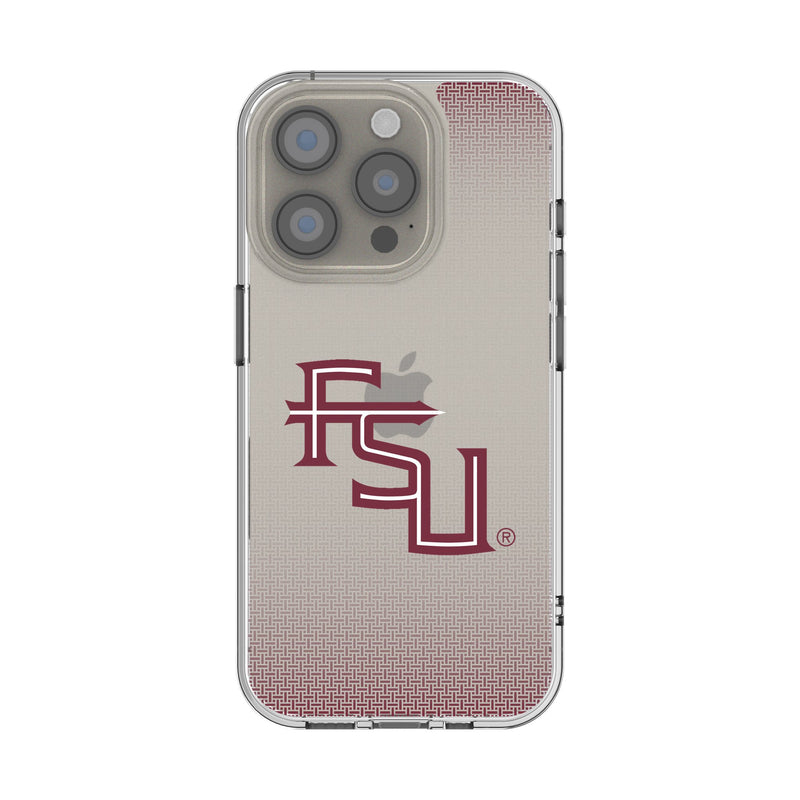Florida State University Seminoles Athletic Wordmark Linen iPhone Clear Phone Case for Apple iPhone
