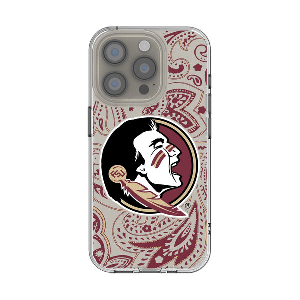 Florida State University Seminoles Paisley iPhone Clear Phone Case for Apple iPhone