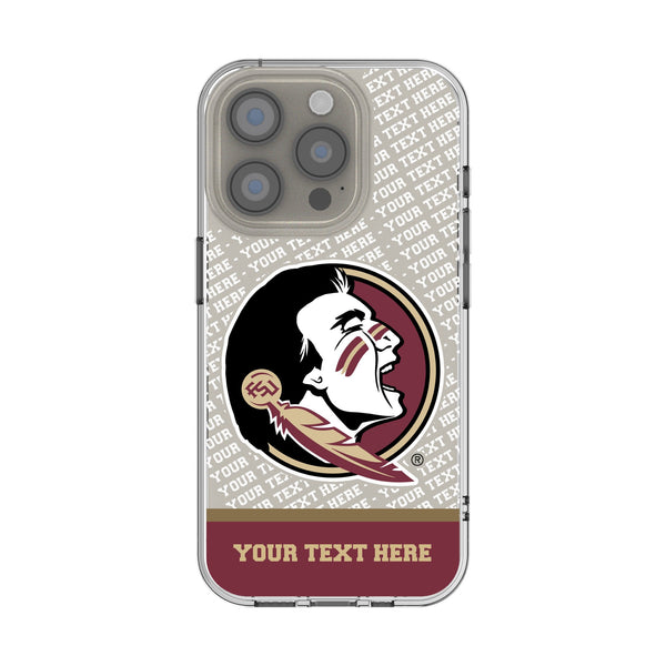 Florida State University Seminoles Personalized EndZone Plus iPhone Clear Phone Case for Apple iPhone
