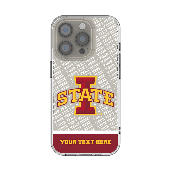 Iowa State University Cyclones Personalized EndZone Plus iPhone Clear Phone Case for Apple iPhone