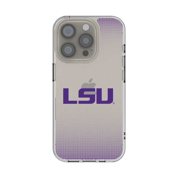 Louisiana State University Tigers Linen iPhone Clear Phone Case for Apple iPhone