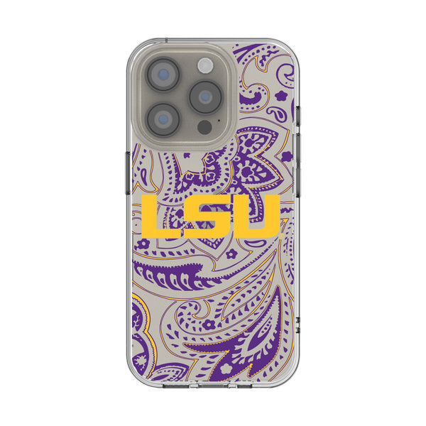 Louisiana State University Tigers Paisley iPhone Clear Phone Case for Apple iPhone