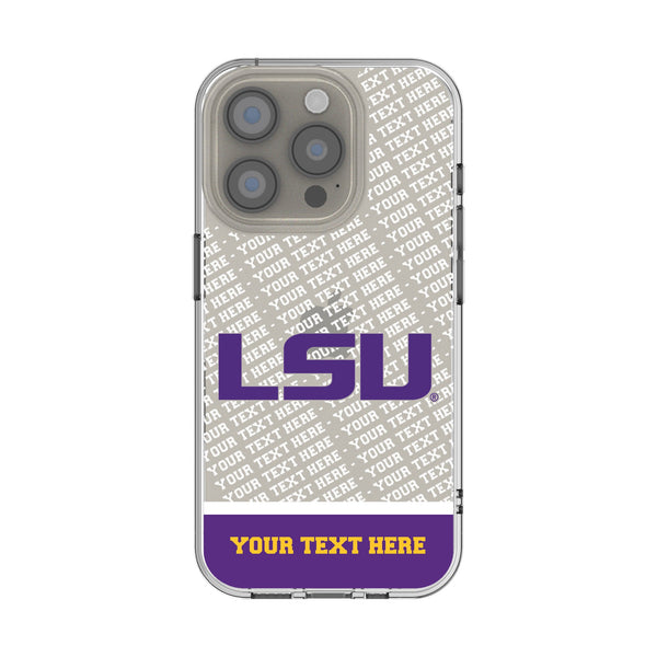 Louisiana State University Tigers Personalized EndZone Plus iPhone Clear Phone Case for Apple iPhone