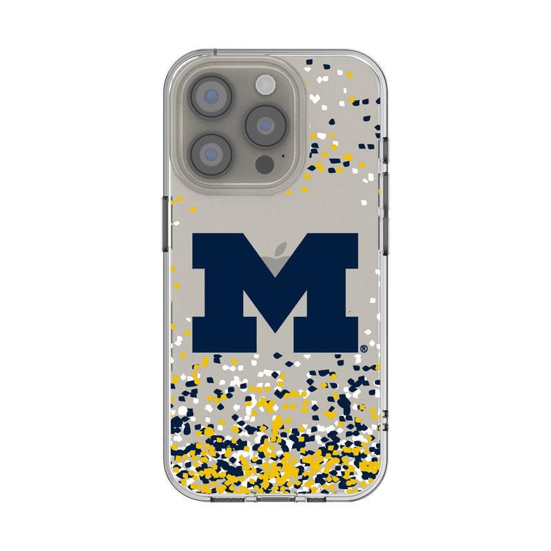 University of Michigan Wolverines Confetti iPhone Clear Phone Case for Apple iPhone