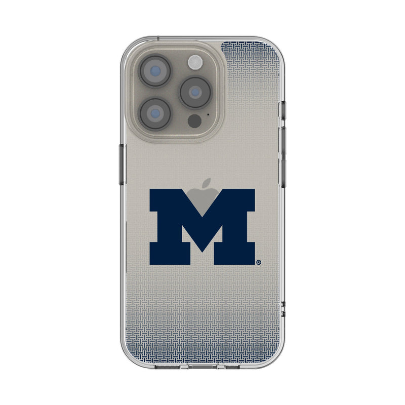 University of Michigan Wolverines Linen iPhone Clear Phone Case for Apple iPhone