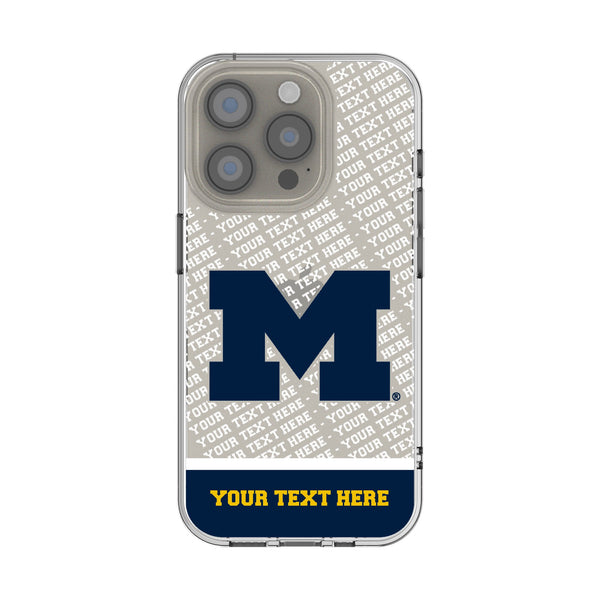 University of Michigan Wolverines Personalized EndZone Plus iPhone Clear Phone Case for Apple iPhone