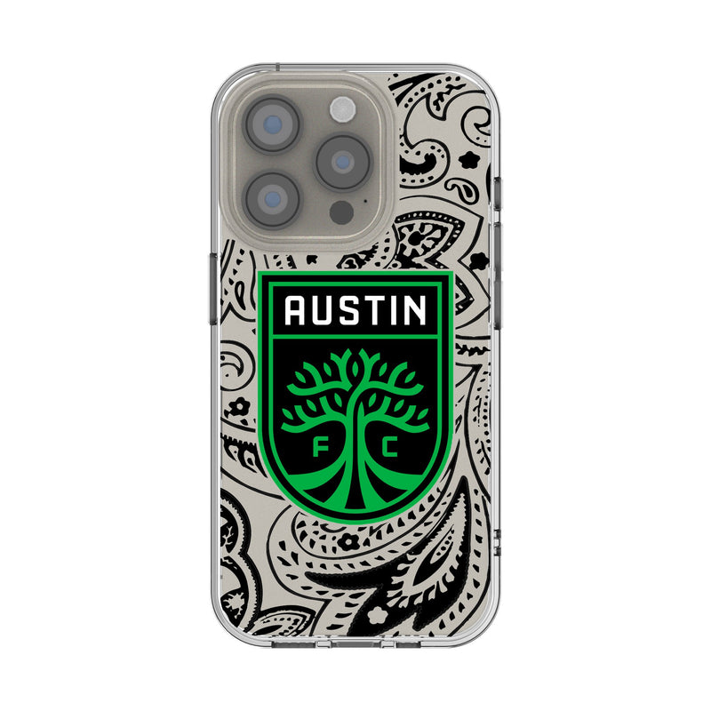 Austin FC Paisley iPhone Clear Phone Case for Apple iPhone