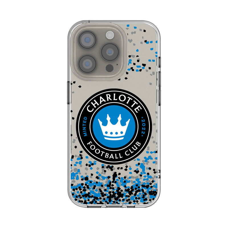 Charlotte FC Confetti iPhone Clear Phone Case for Apple iPhone