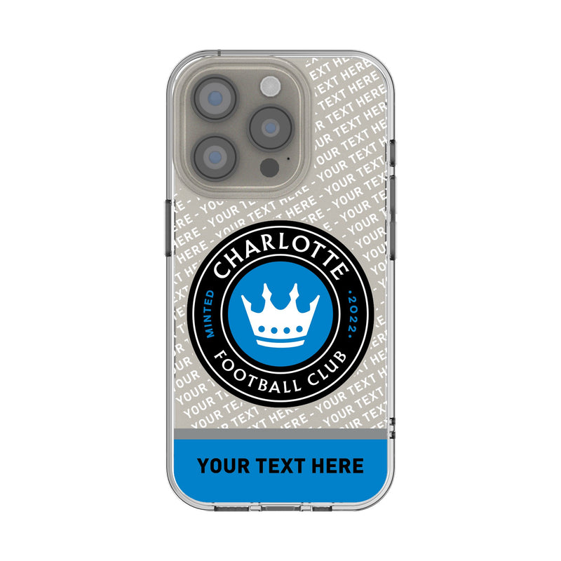 Charlotte FC Personalized EndZone Plus iPhone Clear Phone Case for Apple iPhone