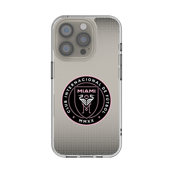 Inter Miami CF Linen iPhone Clear Phone Case for Apple iPhone