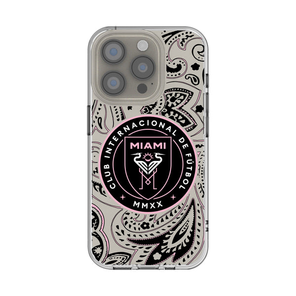 Inter Miami CF Paisley iPhone Clear Phone Case for Apple iPhone