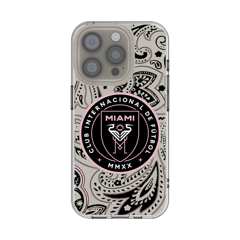 Inter Miami CF Paisley iPhone Clear Phone Case for Apple iPhone