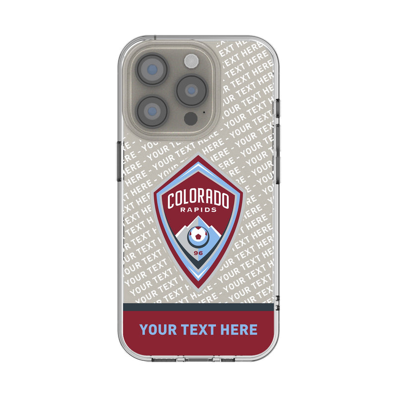 Colorado Rapids Personalized EndZone Plus iPhone Clear Phone Case for Apple iPhone