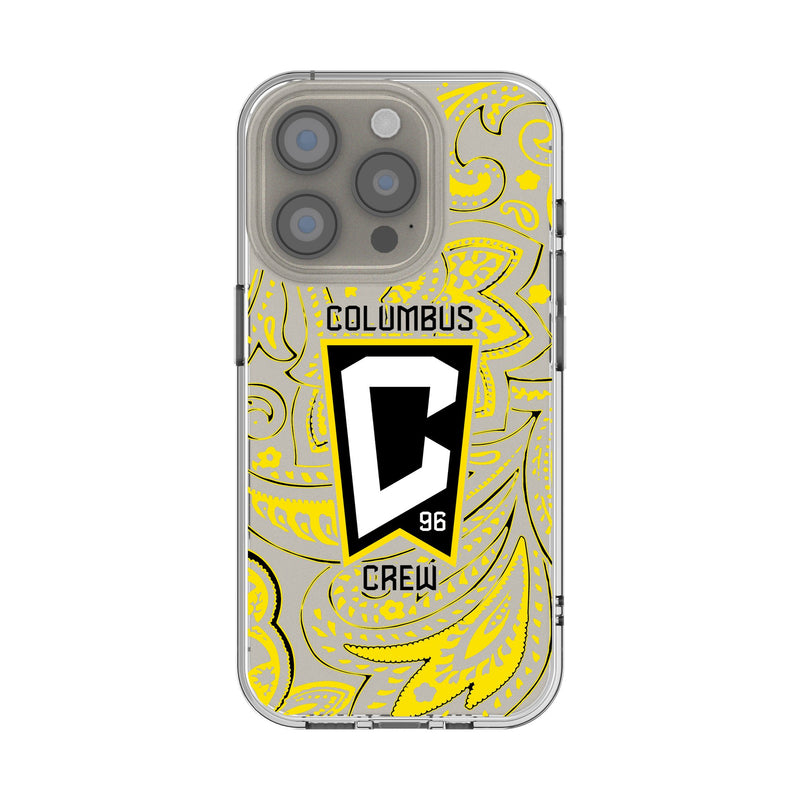 Columbus Crew Paisley iPhone Clear Phone Case for Apple iPhone