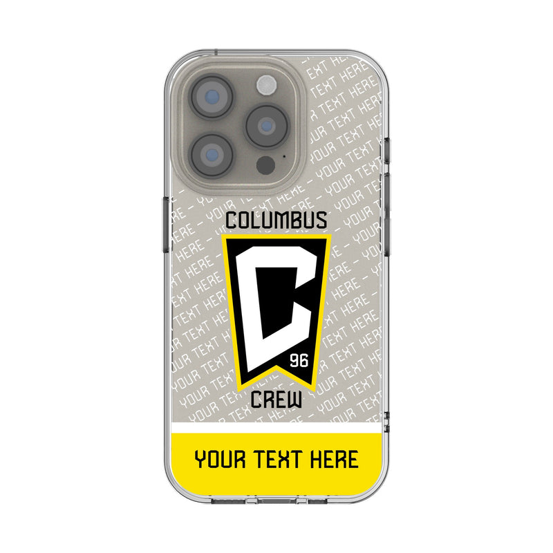 Columbus Crew Personalized EndZone Plus iPhone Clear Phone Case for Apple iPhone