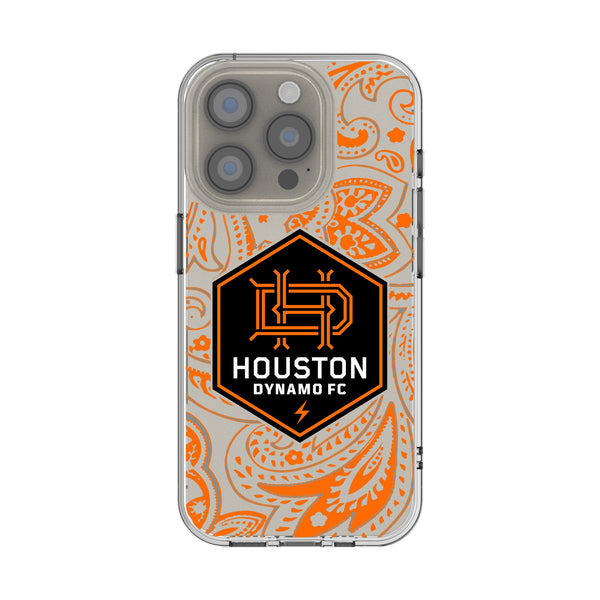 Houston Dynamo Paisley iPhone Clear Phone Case for Apple iPhone