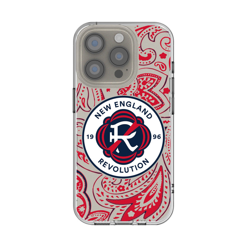 New England Revolution Paisley iPhone Clear Phone Case for Apple iPhone