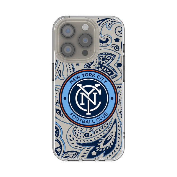 New York City FC Paisley iPhone Clear Phone Case for Apple iPhone