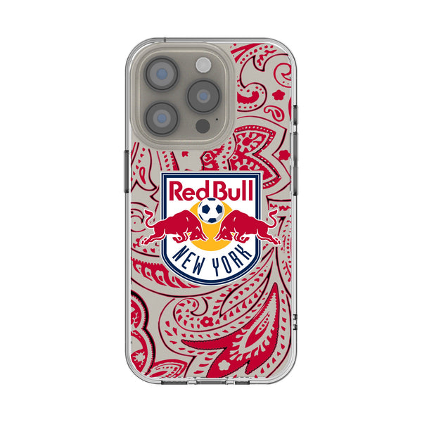 New York Red Bulls Paisley iPhone Clear Phone Case for Apple iPhone