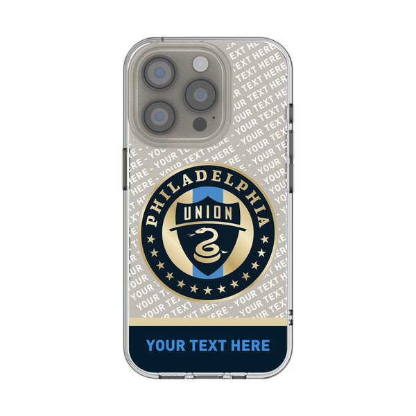Philadelphia Union Personalized EndZone Plus iPhone Clear Phone Case for Apple iPhone