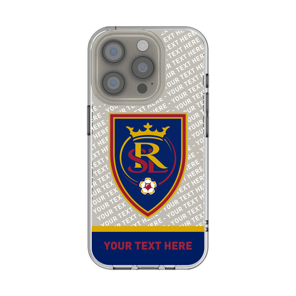 Real Salt Lake Personalized EndZone Plus iPhone Clear Phone Case for Apple iPhone