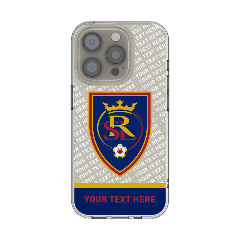 Real Salt Lake Personalized EndZone Plus iPhone Clear Phone Case for Apple iPhone