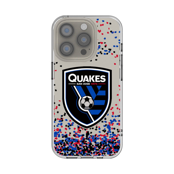 San Jose Earthquakes Confetti iPhone Clear Phone Case for Apple iPhone