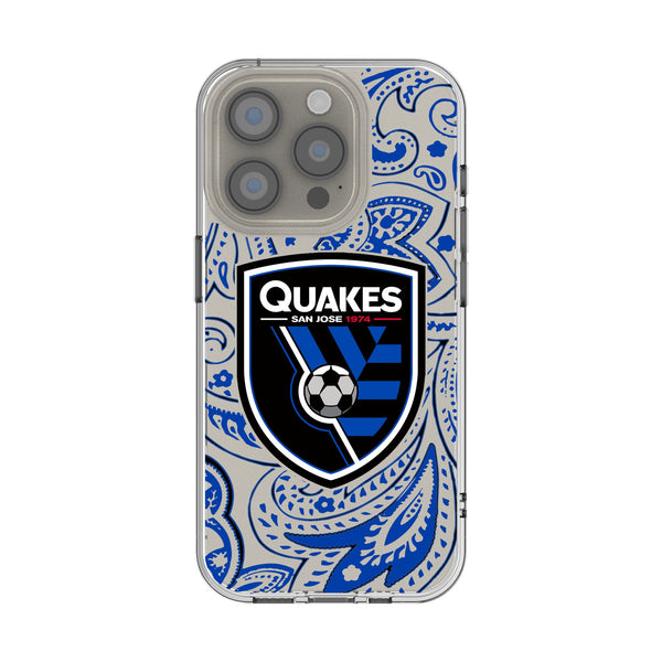 San Jose Earthquakes Paisley iPhone Clear Phone Case for Apple iPhone