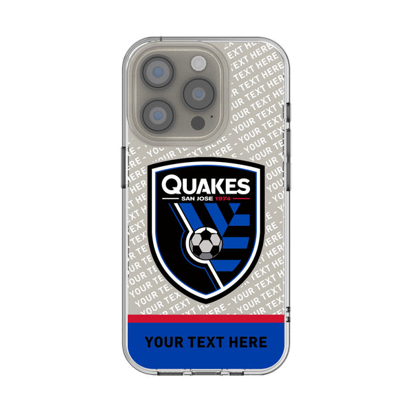 San Jose Earthquakes Personalized EndZone Plus iPhone Clear Phone Case for Apple iPhone