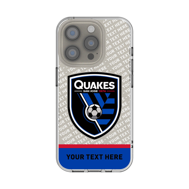 San Jose Earthquakes Personalized EndZone Plus iPhone Clear Phone Case for Apple iPhone