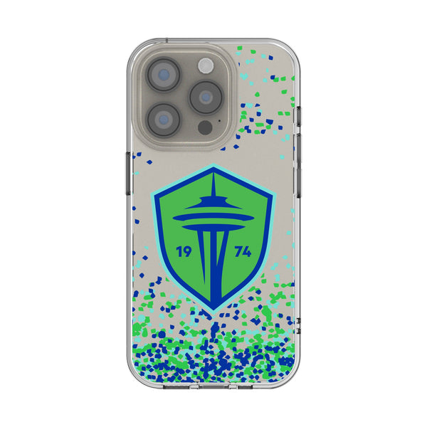 Seattle Sounders FC Confetti iPhone Clear Phone Case for Apple iPhone