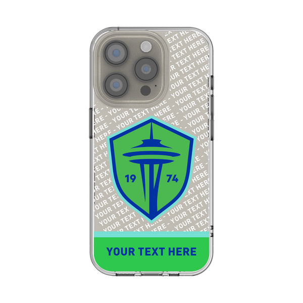 Seattle Sounders FC Personalized EndZone Plus iPhone Clear Phone Case for Apple iPhone