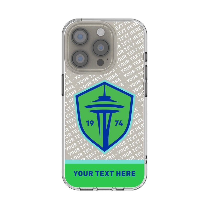 Seattle Sounders FC Personalized EndZone Plus iPhone Clear Phone Case for Apple iPhone