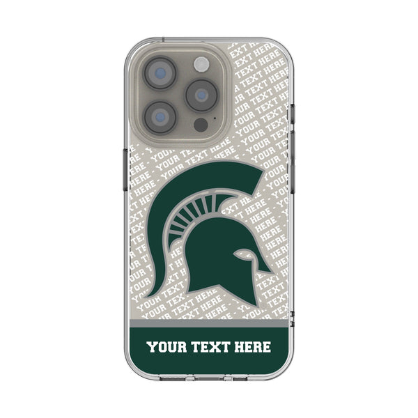 Michigan State University Spartans Personalized EndZone Plus iPhone Clear Phone Case for Apple iPhone