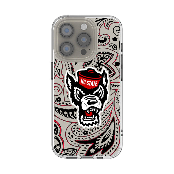 North Carolina State University Wolfpack Paisley iPhone Clear Phone Case for Apple iPhone